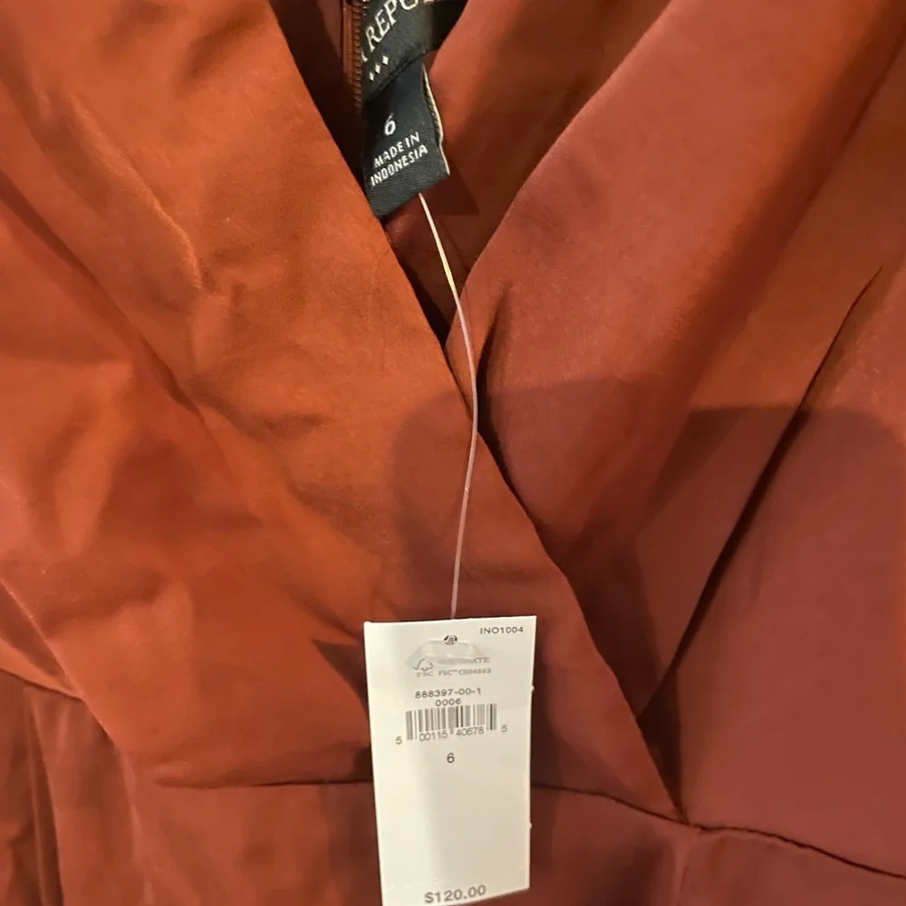 NWT Banana Republic blouson mini dress - burnt caramel - Picture 6 of 9